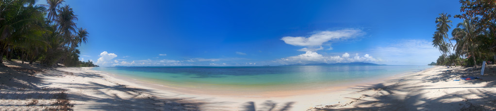 热带海滩全景