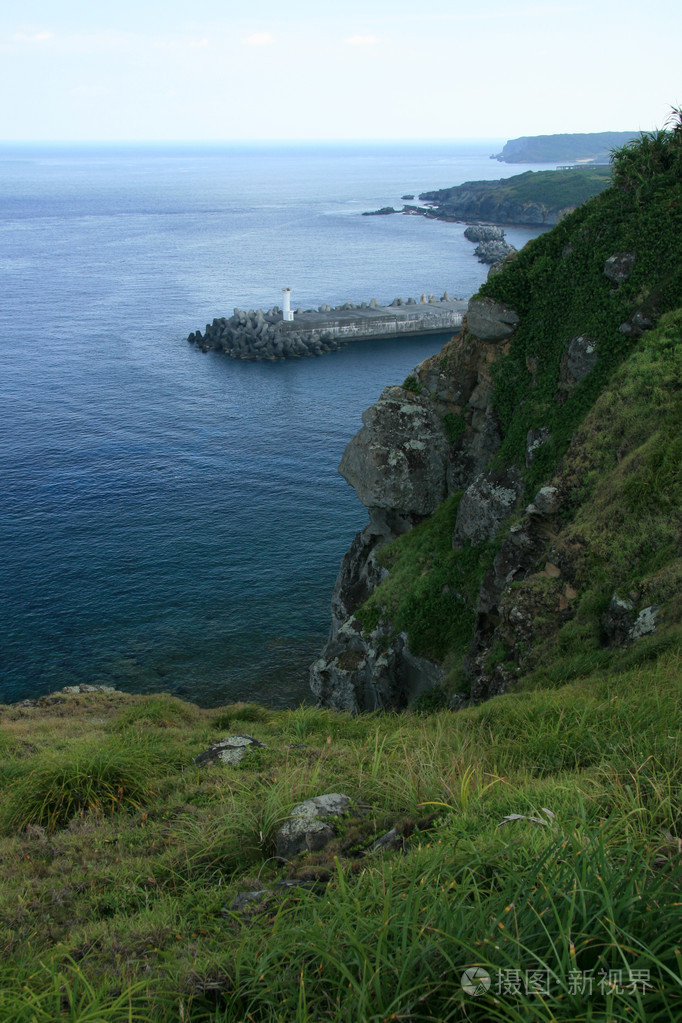 海岸线日本与那国岛冲绳岛