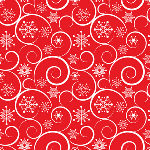 冬天红色圣诞无缝模式