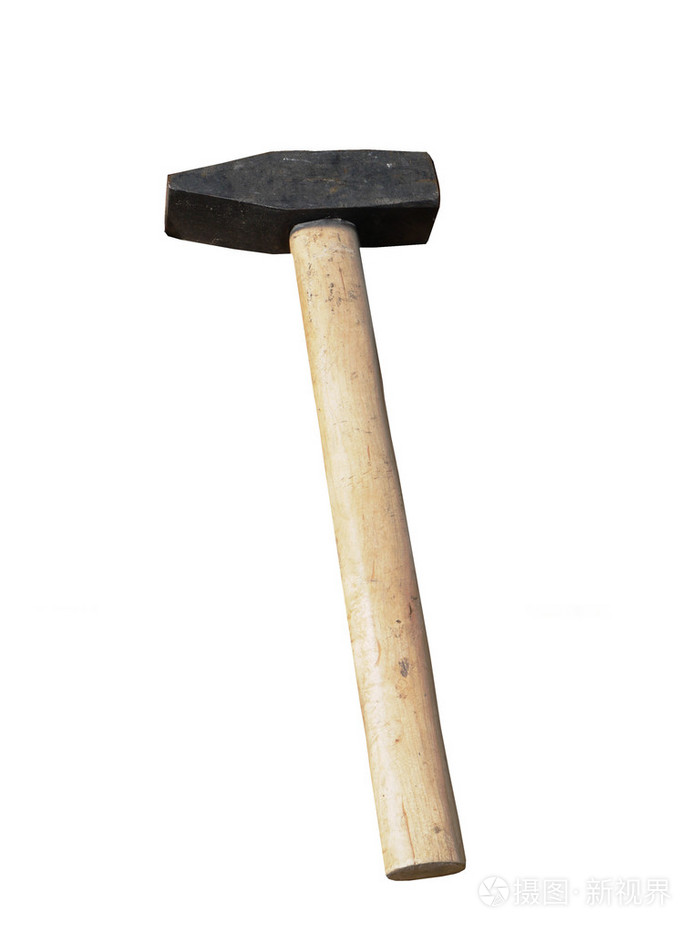 孤立在白色背景上的一把锤子
