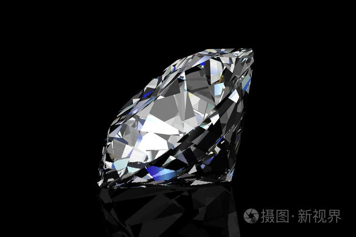 黑色背景上的钻石珠宝