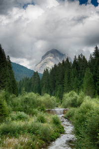 多洛米蒂山公园在意大利美丽的风景