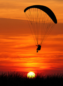 滑翔伞剪影图片-滑翔伞剪影素材-滑翔伞剪影插画-摄图新视界