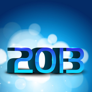 2013 快乐，新年贺卡。10 eps