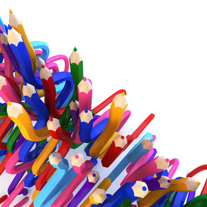 彩色铅笔彩虹 illustratio 作为的抽象背景线