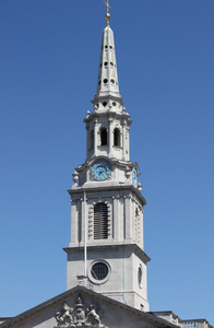 市中心的领域，伦敦圣马丁教堂钟楼