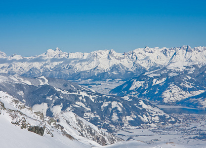 卡普伦，kitzsteinhorn 冰川的滑雪胜地。奥地利