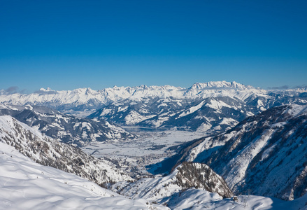 卡普伦，kitzsteinhorn 冰川的滑雪胜地。奥地利