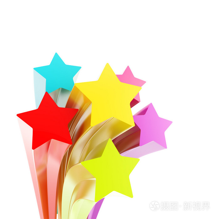 copyspace 背景作为孤立的星级曲线弧