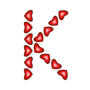 字母 k 的心