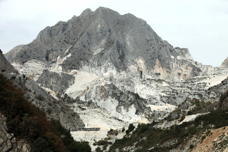 大理石采石场apuan 阿尔卑斯山 卡拉拉 托斯卡纳