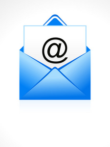 抽象蓝色电子邮件图标