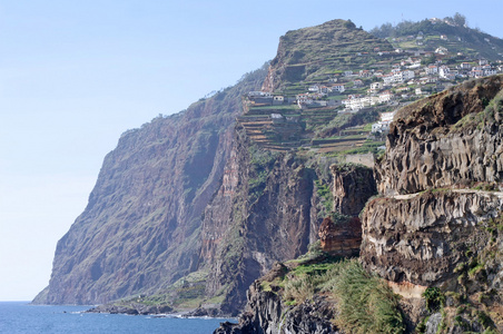 Cabo Girao 的看法 第二世界上最高的悬崖 从