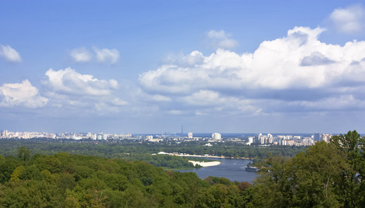 河 dnipro，基辅，乌克兰认为