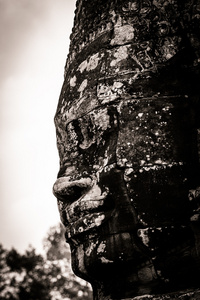 雕刻的戎在柬埔寨的吴哥寺