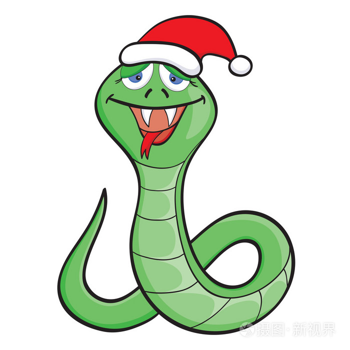 卡通蛇在章