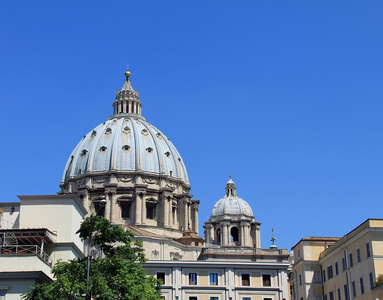 梵蒂冈。圣彼得大教堂的圆顶