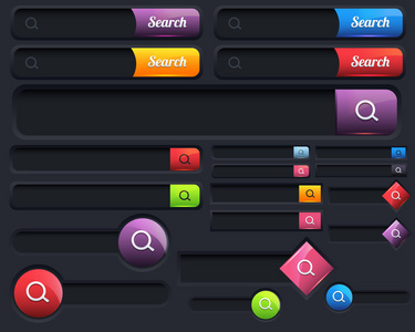 web 元素矢量设计搜索框