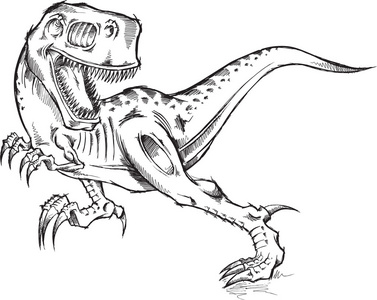 侏罗纪恐龙怎么画铅笔图片