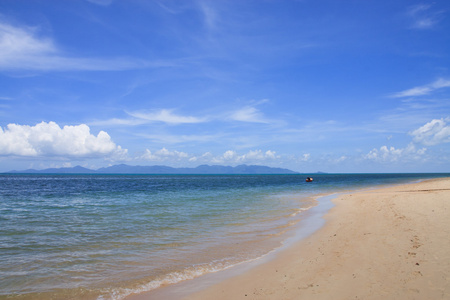 海与沙滩的景观