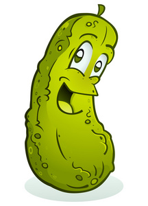 卡通人物的黄瓜图片