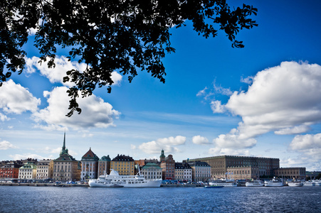 vacker utsikt ver gamla stan, gamla staden, stockholm, Sverige