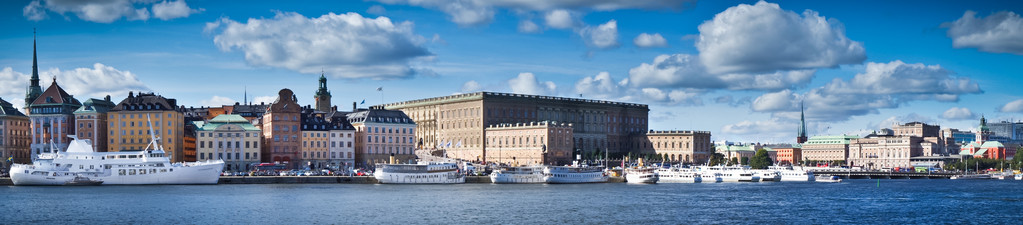 美丽的全景视图的格姆拉斯坦，斯德哥尔摩，瑞典