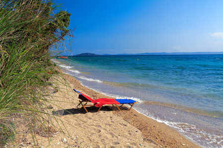 锡索尼亚的海景，chalkidiki 希腊