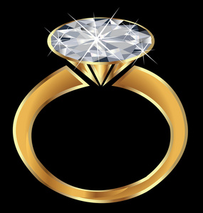 闪光的钻石订婚戒指