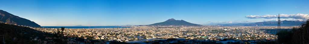 维苏威火山的全景