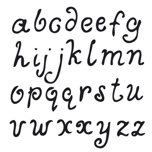 矢量字母表，手绘制字母