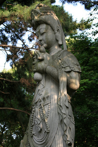 神雕像zojoji 神社，东京日本