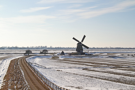 从荷兰农村传统风车