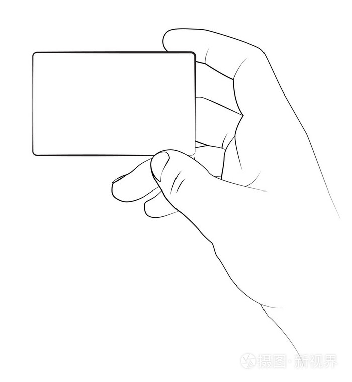 手中的名片插画-正版商用图片1a4ji8-摄图新视界