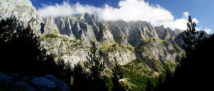 山山脊全景