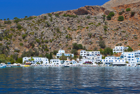 loutro 海湾在南部的克里特岛希腊小岛