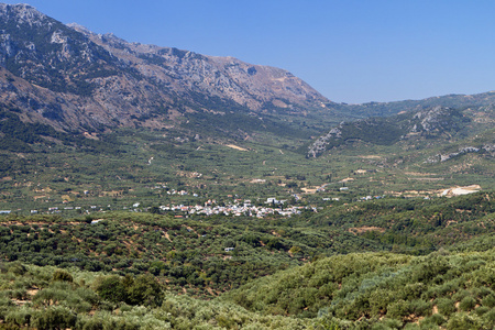 lasithi 高原在克里特岛的希腊小岛