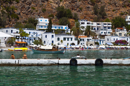 loutro 海湾在南部的克里特岛希腊小岛