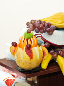 雕刻各种水果的水果安排.fresh