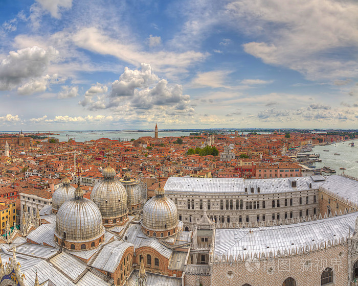 意大利威尼斯全景鸟瞰图