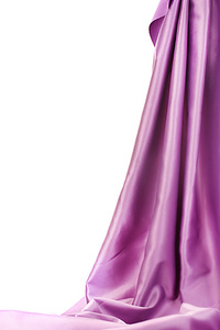 紫色丝绸披上孤立的白