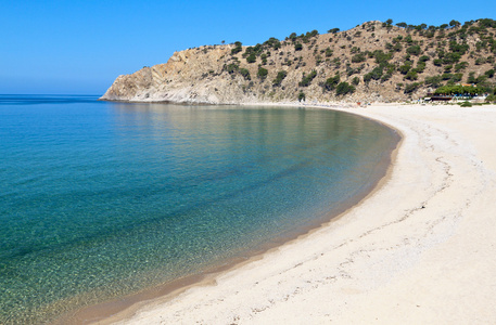 在 samothraki 的希腊小岛海滩