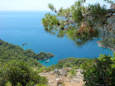 地中海土耳其的海岸线景观