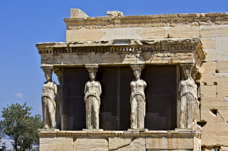 erechteion 在雅典卫城，雅典，希腊的寺庙