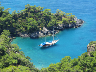 地中海土耳其的海岸线景观