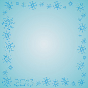 2013 的蓝背上的雪花圣诞架