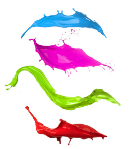 彩色的油漆溅集合照片