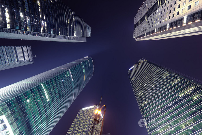 高楼林立的上海浦东银行和商务区