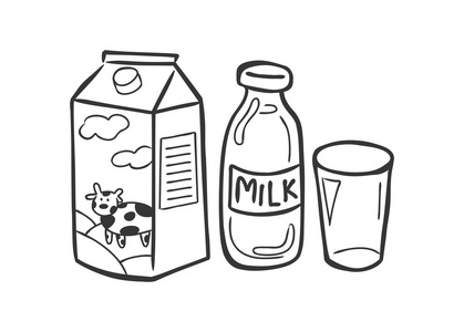 牛奶的涂鸦图片-牛奶的涂鸦素材-牛奶的涂鸦插画-摄图新视界