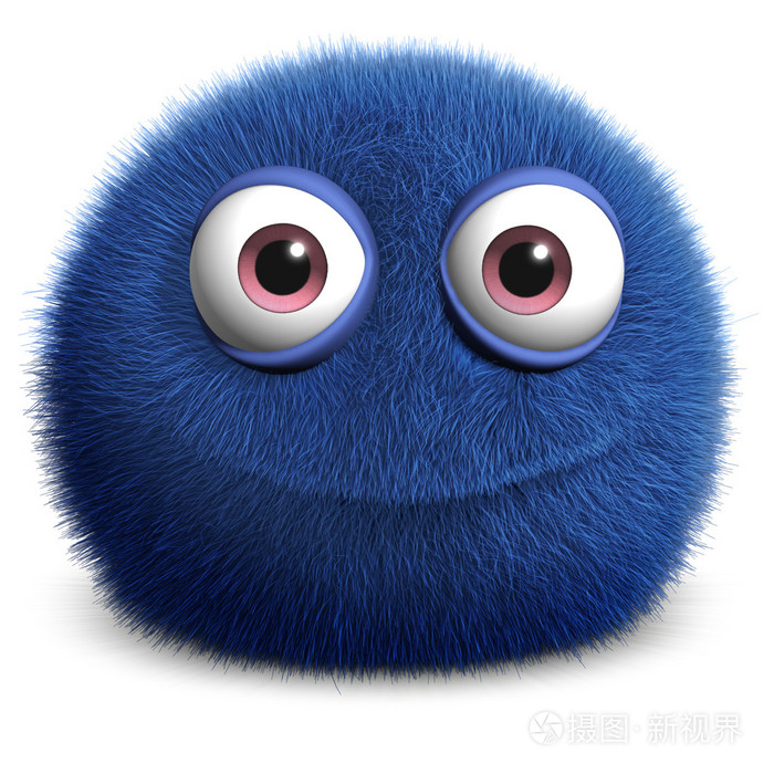 蓝色可爱的怪兽